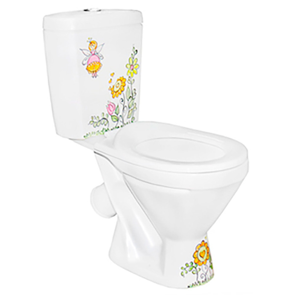 Унитаз-компакт детский с косым выпуском с рисунком (580х300х670(340)),18435  фото  в интернет-магазине Санкомп