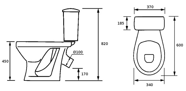 Унитаз-компакт для инвалидов МГН, КОСОЙ, 600х370х820(450),1 РЕЖИМ,СИДЕНЬЕ ПП,С ПОРУЧНЕМ БЕЛЫМ, 12960 фото  в интернет-магазине Санкомп