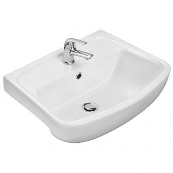 Умывальник медицинский керамика с отверстием под смеситель с переливом 550х420х200 мм, 21641  фото  в интернет-магазине Санкомп