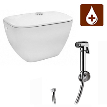 Бачок подвесной из КЕРАМИКИ ДЛЯ ДЕЗРАСТВОРОВ с гигиенической лейкой ЛАТУНЬ 230х440х290, 1486 фото в интернет-магазине СанКомп www.sancomp.ru