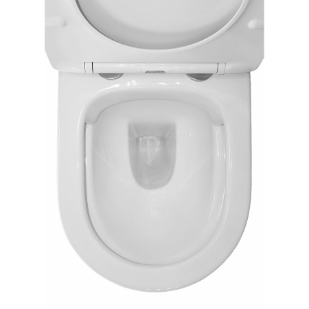 Унитаз подвесной БЕЗОБОДКОВЫЙ (480х365х360) С СИДЕНЬЕМ МИКРОЛИФТ 22551  фото  в интернет-магазине Санкомп