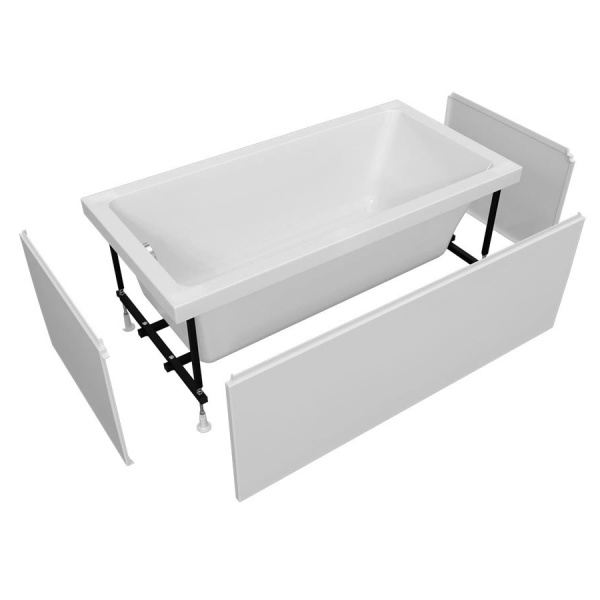 Ванна акриловая прямоугольная в полной комплектации 1400х700х560 мм, 23712 фото  в интернет-магазине Санкомп