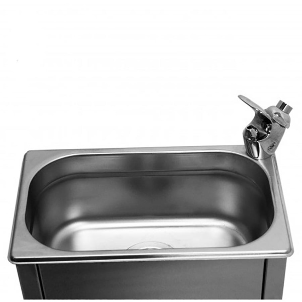 Фонтанчик питьевой кнопочный напольный 1 чаша Х/В, С/Ф, Б/УФ, Б/Г, Б/ТО, AISI 304, 265х176х835 26567 фото  в интернет-магазине Санкомп