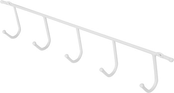Планка 5 крючков цвет белый фото  в интернет-магазине Санкомп