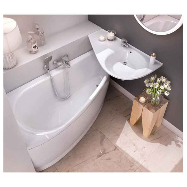 Ванна акриловая ассиметричная 1500х750 мм, 21959 фото  в интернет-магазине Санкомп