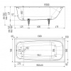 Ванна чугунная ножки в комплекте 1500х700 мм, 00645 фото  в интернет-магазине Санкомп