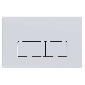 Кнопка смыва двойная, квадратная, цвет белый 22444 фото  в интернет-магазине Санкомп