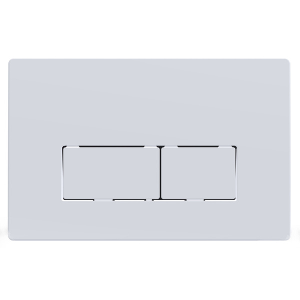 Кнопка смыва двойная, квадратная, цвет белый 22444 фото  в интернет-магазине Санкомп