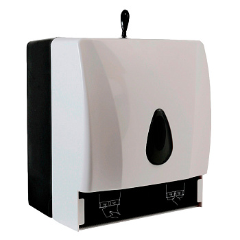 Диспенсер из ударопрочного ABS-пластика для листовых и рулонных полотенец, 3515 фото  в интернет-магазине Санкомп