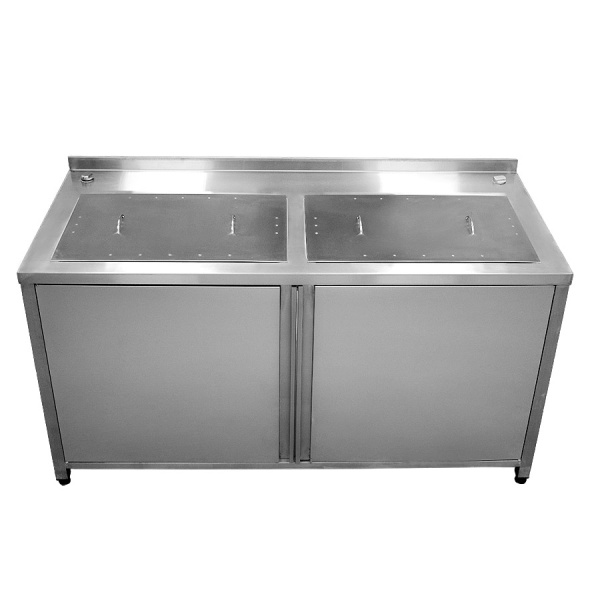 Мойка для эндоскопов 2 секции 650х400х200 с двумя крышками для мойки 1600х700х850 мм, 25721  фото арт.25721