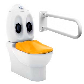 Унитаз-компакт детский для инвалидов с горизонтальным выпуском (550х337х735 (305), 20886 фото  в интернет-магазине Санкомп