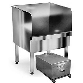 Слив технический из нержавеющей стали 600х600х600 (800) мм С ПЕСКОУЛОВИТЕЛЕМ НА КОЛЕСАХ 15 л, 18369 фото  в интернет-магазине Санкомп