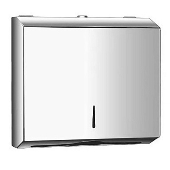 Диспенсер для листовых полотенец V-сложения из нержавеющей стали, Глянцевый, 538 фото  в интернет-магазине Санкомп