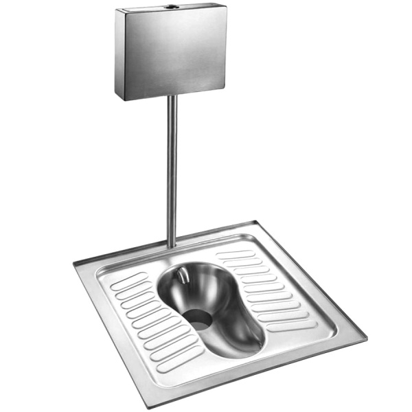 Чаша Генуя из нержавеющей стали с рассекателем 700х700х220 в комплекте с бачком, 04458 фото  в интернет-магазине Санкомп