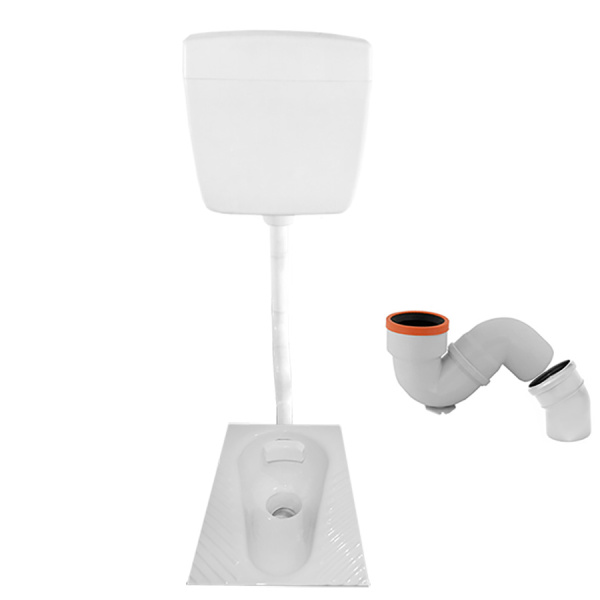 Чаша Генуя ЧУГУН смещенный выпуск, бачок средний ПЛАСТИК ЭКОНОМ сифон УНИВЕРСАЛЬНЫЙ, 16734 фото арт.16734