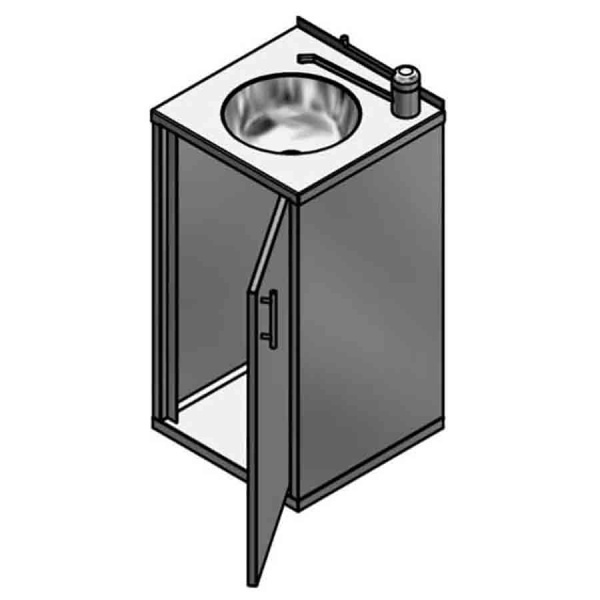 Тумба-мойка из нержавеющей стали AISI 304 (450x450x875 мм), 25843 фото  в интернет-магазине Санкомп