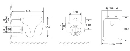Унитаз подвесной БЕЗОБОДКОВЫЙ (515х360х360) смыв "Торнадо" СИДЕНЬЕМ МИКРОЛИФТ 22582  фото  в интернет-магазине Санкомп