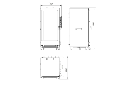 Пароконвектомат 950х1000/1060х1930мм (36 кВт) кол-во уровней 20, 22868 фото  в интернет-магазине Санкомп