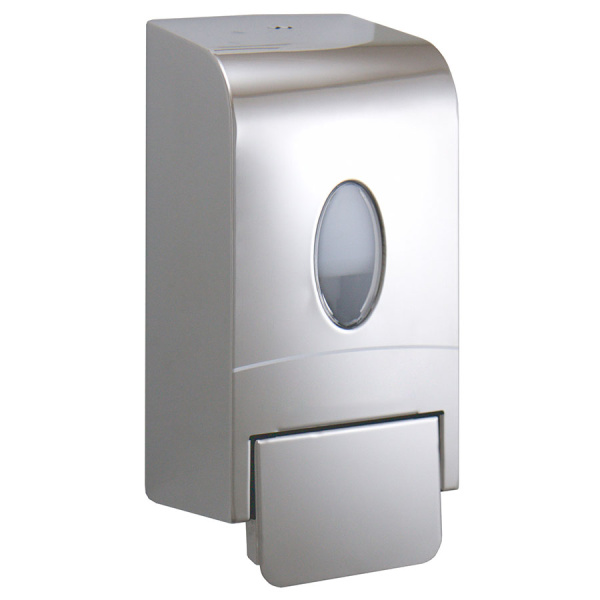 Дозатор для жидкого мыла настенный из нержавеющей стали 500 мл вертикальный Глянцевый, 27071 фото  в интернет-магазине Санкомп