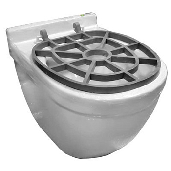  Видуар подвесной керамика БЕЗОБОДКОВЫЙ в комплекте с решеткой, 18840  фото 