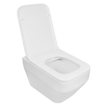 Унитаз подвесной БЕЗОБОДКОВЫЙ с быстросъемным сидением микролифт инсталляция БЕЗ КЛАВИШИ 22445 фото  в интернет-магазине Санкомп