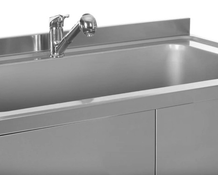 Мойка для эндоскопов 1 секция, емкость с крышкой, смеситель, 1200х700х850 мм, 25332 фото арт.25332