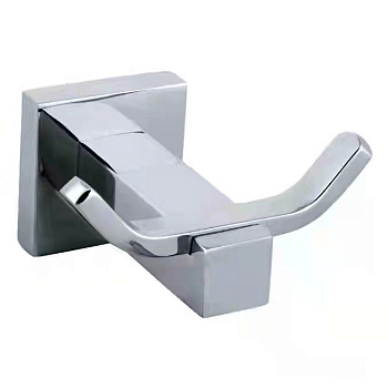 Крючок для ванной двойной из нержавеющей стали глянцевый, 21211    фото  в интернет-магазине Санкомп