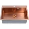 Мойка врезная нержавейка 650х450x200 мм С/О МАТОВАЯ БРОНЗА с сифоном, 17848 фото  в интернет-магазине Санкомп