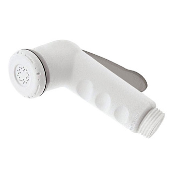 Душ-пистолет (пластик) белый фото в интернет-магазине СанКомп www.sancomp.ru