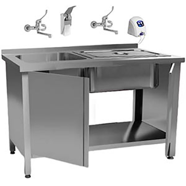 Мойка для эндоскопов 2 секции в комплекте насос, дозатор, два смесителя и крышкой для мойки, 15388  фото  в интернет-магазине Санкомп