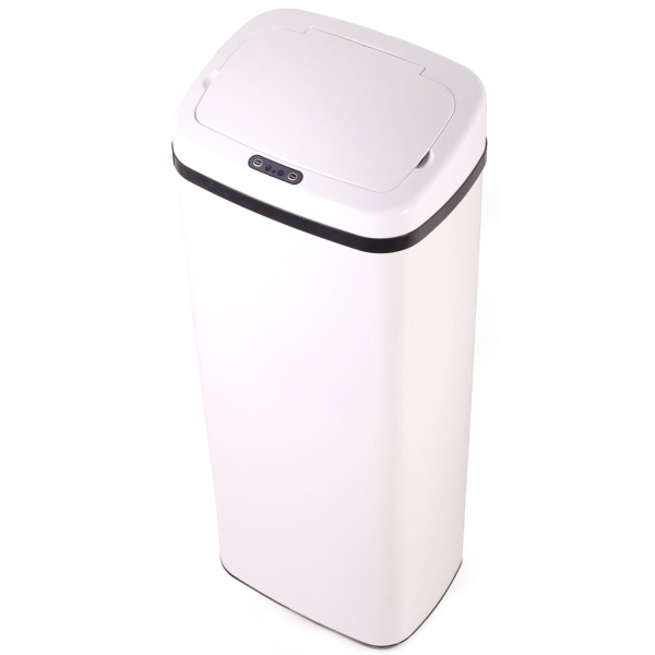 Ведро С АВТОМАТИЧЕСКИМ подъемом крышки 50 литров Белое, 21254  фото  в интернет-магазине Санкомп