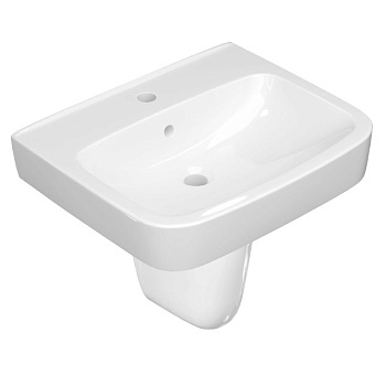 Умывальник 45 см с отверстием под смеситель в комплекте с полупьедесталом фото  в интернет-магазине Санкомп