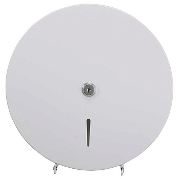 Диспенсер для туалетной бумаги из нержавеющей стали для рулонов до 240 мм, Белый, 25366  фото  в интернет-магазине Санкомп