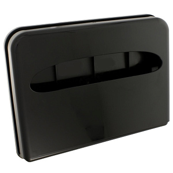 Диспенсер для покрытий на унитаз пластиковый 1/2 сложения Черный, 21205 фото  в интернет-магазине Санкомп