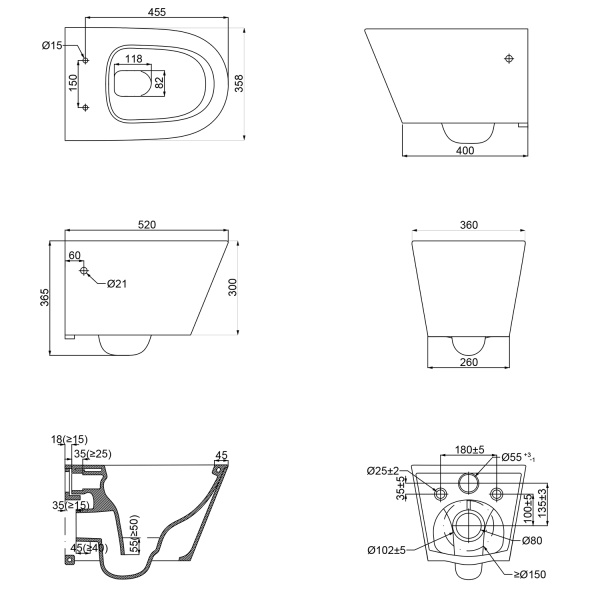 Унитаз подвесной системой смыва "Торнадо" с Б/С сиденьем микролифт, инсталляция БЕЗ КЛАВИШИ 22474  фото  в интернет-магазине Санкомп