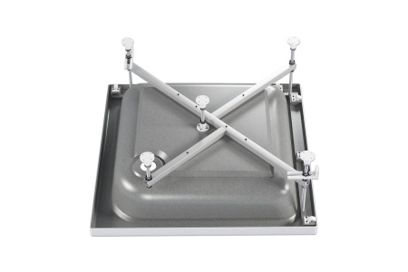 Поддон акриловый квадратный 800х800х300(150) мм, Ø 50 мм с экраном и ножками 17833  фото  в интернет-магазине Санкомп