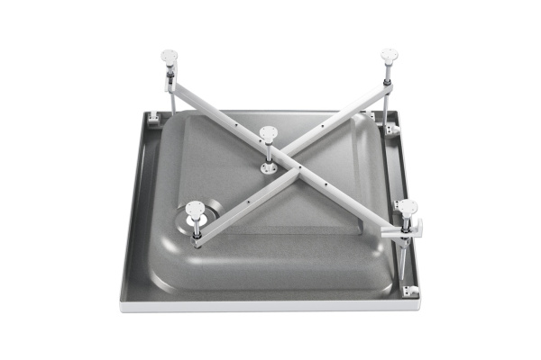 Поддон акриловый квадратный 800х800х300(150) мм, Ø 50 мм с экраном и ножками 17833  фото  в интернет-магазине Санкомп