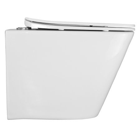 Унитаз подвесной БЕЗОБОДКОВЫЙ (480х350х363) С СИДЕНЬЕМ МИКРОЛИФТ 22011 фото  в интернет-магазине Санкомп